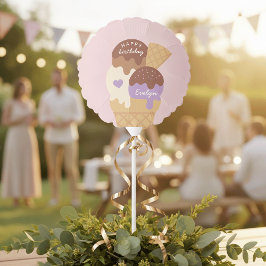 Globo Nacimiento de Hielo Cream Sundae Personalizado Niñ