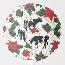 Navidades blancos y negros Holstein Dairy Cows Flo