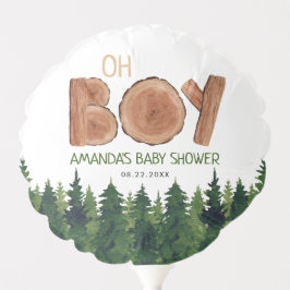 Globo Oh Boy - Rustic Boy Woodland Baby Shower
