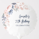 Globo Pink Floral 70th Birthday Party Botanical<br><div class="desc">Presentamos nuestros Globos de Aniversario Elegante Floral, el acompañamiento perfecto para cualquier celebración de cumpleaños que requiera un toque extra de gracia y sofisticación! Con un compromiso de elegancia subestimada, nuestros refrigeradores de bebidas cuentan con un diseño floral minimalista que añade un encanto delicado sin abrumar el ojo. Los suaves...</div>