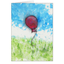 Globo rojo feliz