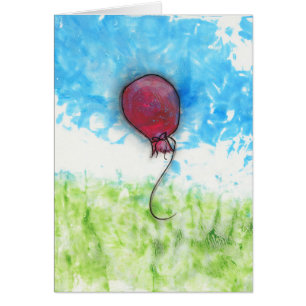 Globo rojo feliz