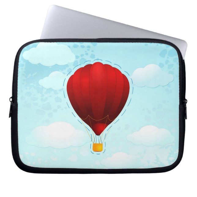 Globo rojo, funda para portátil (Frente)