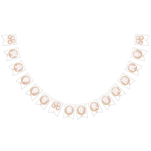 Globo rosado y estrellas primer cartel de cumpleañ (Todo)