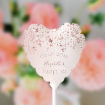 Globo Sweet 16 16th birthday rose gold pink stars glam<br><div class="desc">Girly and trendy balloons for a Sweet 16, Sixteenth 16th birthday party. A feminine light pink, rose gold background decorated with rose gold dripping stars. Personalize and add a date and name/age 16. Curved text and dark rose gold colored letters. The name is written with a modern hand lettered style...</div>