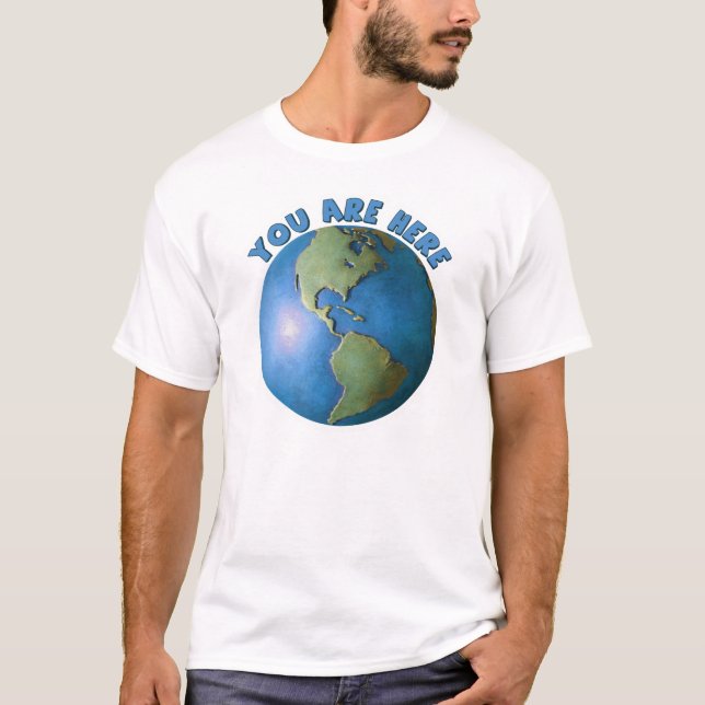 Globo. Usted está aquí camiseta (Anverso)