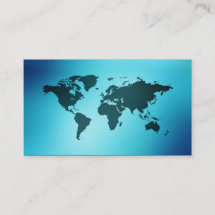 Globo viejo del mapa de las tarjetas de visita