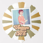 Globo Vintage 1975 50th Birthday Photo<br><div class="desc">Celebra con estos globos fotográficos inspirados en los años 50 de 1975. Personaliza con tu propia foto.</div>