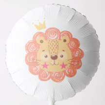 Watercolor Cute King Lion Baby Shower