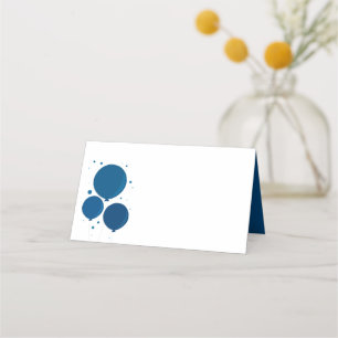 Globos azules Colocar tarjetas