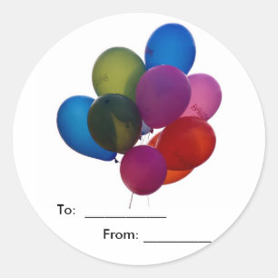 globos coloridos, pegatinas