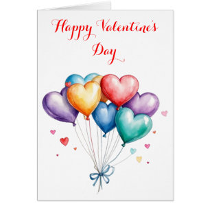 Globos con Corazón Caprichosos Feliz Día de San Va