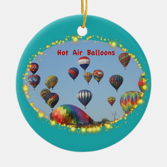 Globos de aire caliente con Ornamento de espárrago (Frente)