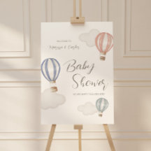 Globos de aire caliente de Baby Shower Neutrales
