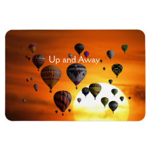 Globos de aire caliente en imán de vuelo