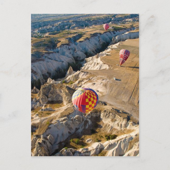 Globos de aire caliente sobre la postal de Cappado (Anverso)