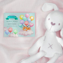 Globos de animales para bebés con Baby Shower