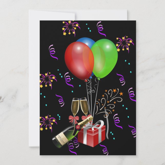 Globos de aniversario Cubo de botella Celebración (Anverso)