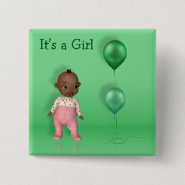 Globos de bebés afroamericanos es un botón de Chic
