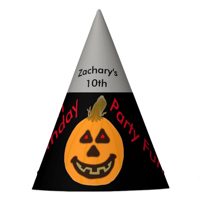 Globos de calabaza de Halloween Gorras de cumpleañ (Anverso)