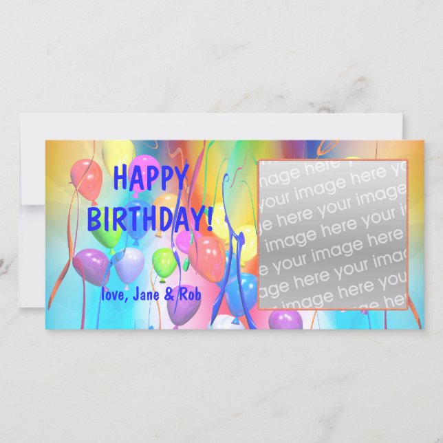 Globos de cumpleaños felices (Anverso)