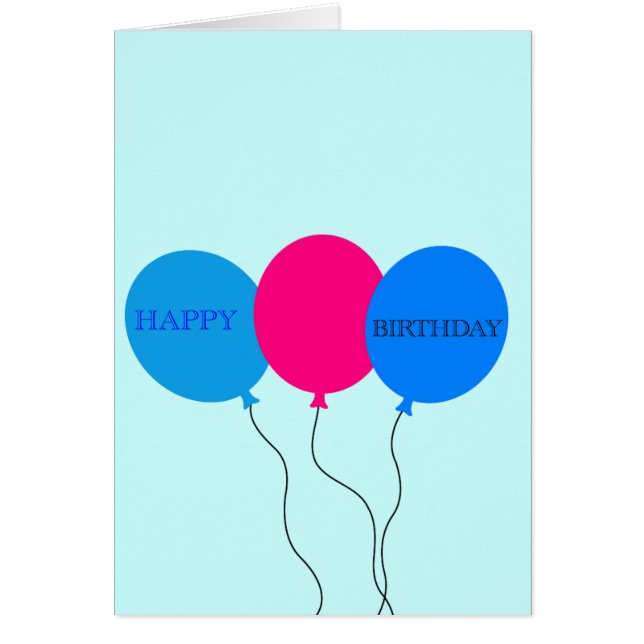 Globos de cumpleaños felices (Frente)