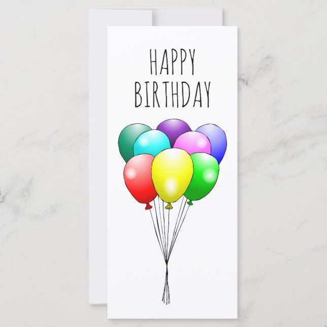 Globos de Cumpleaños Feliz (Anverso)