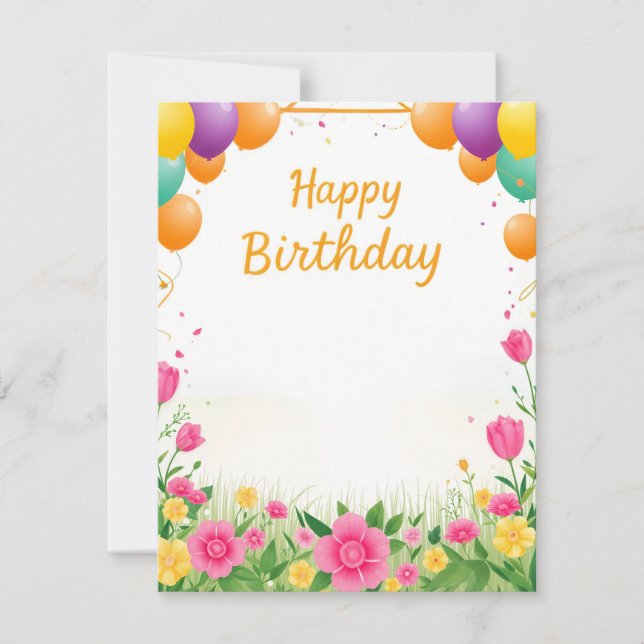 Globos de Cumpleaños Feliz (Anverso)