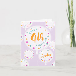 Globos de cumpleaños lilac tarjeta de cumpleaños p