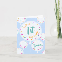 Globos de cumpleaños tarjeta de cumpleaños persona