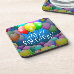 Globos de Feliz Cumpleaños Corcho Posavasos