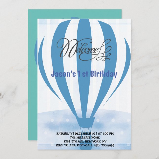 Globos de fiesta de miel para tu invitación de pri (Anverso / Reverso)