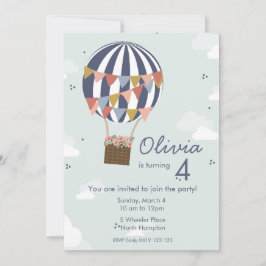 Globos de invitación a fiesta de cumpleaños person