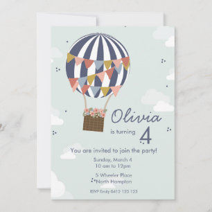 Globos de invitación a fiesta de cumpleaños person