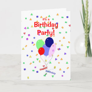 Globos de Invitación para Fiesta de Cumpleaños