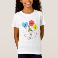 Globos de la fiesta de cumpleaños con camiseta Wes