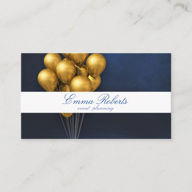 Globos de oro tarjeta de visita moderna (Anverso)
