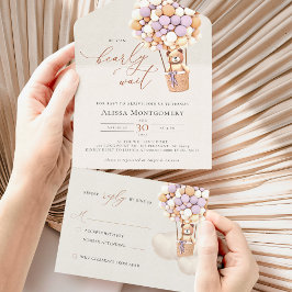 Globos De Oso Baby Shower Todo En Una Invitación