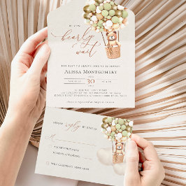 Globos De Oso Baby Shower Todo En Una Invitación