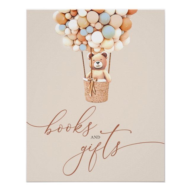 Globos de oso marrón Libros para bebés y Posters d (Anverso)