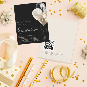 Globos de Papel Dorado Código QR 30 Aniversario In