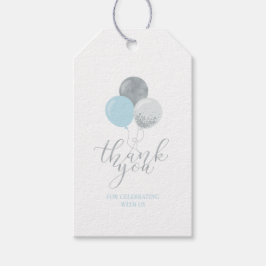 Globos de plata y azul | Fiesta Gracias Etiqueta d