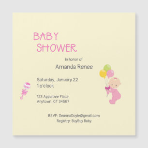 Globos de sonajero personalizados para baby shower