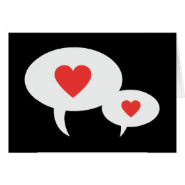 Globos de texto de corazones de conversación rojos