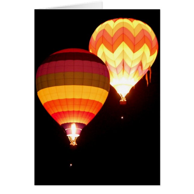 Globos del aire caliente en la noche (Frente)