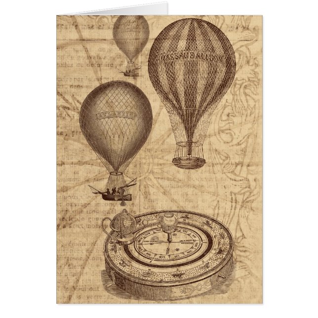 Globos del aire caliente - steampunk del viaje del (Frente)