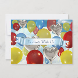 Globos del Cielo Coloridos Invitaciones Personaliz