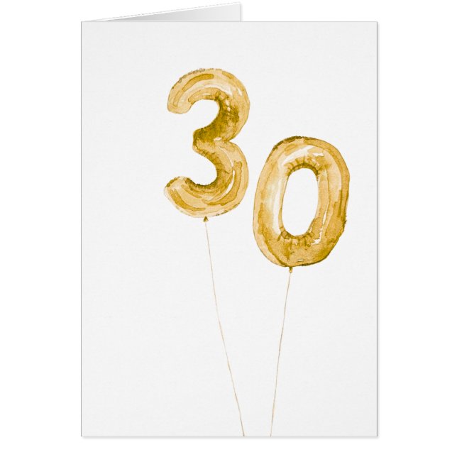 globos dorados para cumpleaños 30 (Frente)