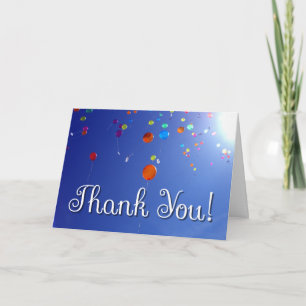 Globos en el cielo Gracias Nota