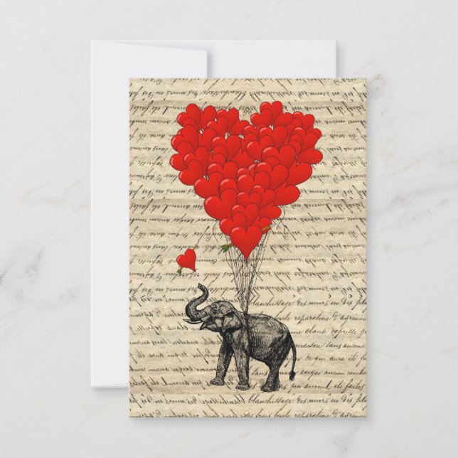 Globos en forma de elefante y corazón (Anverso)
